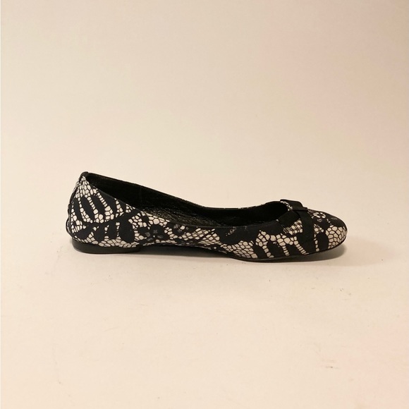 Dolce & Gabbana Black White Fabric Ballet Flats size EUR 37, US 6.5 - Picture 5 of 16